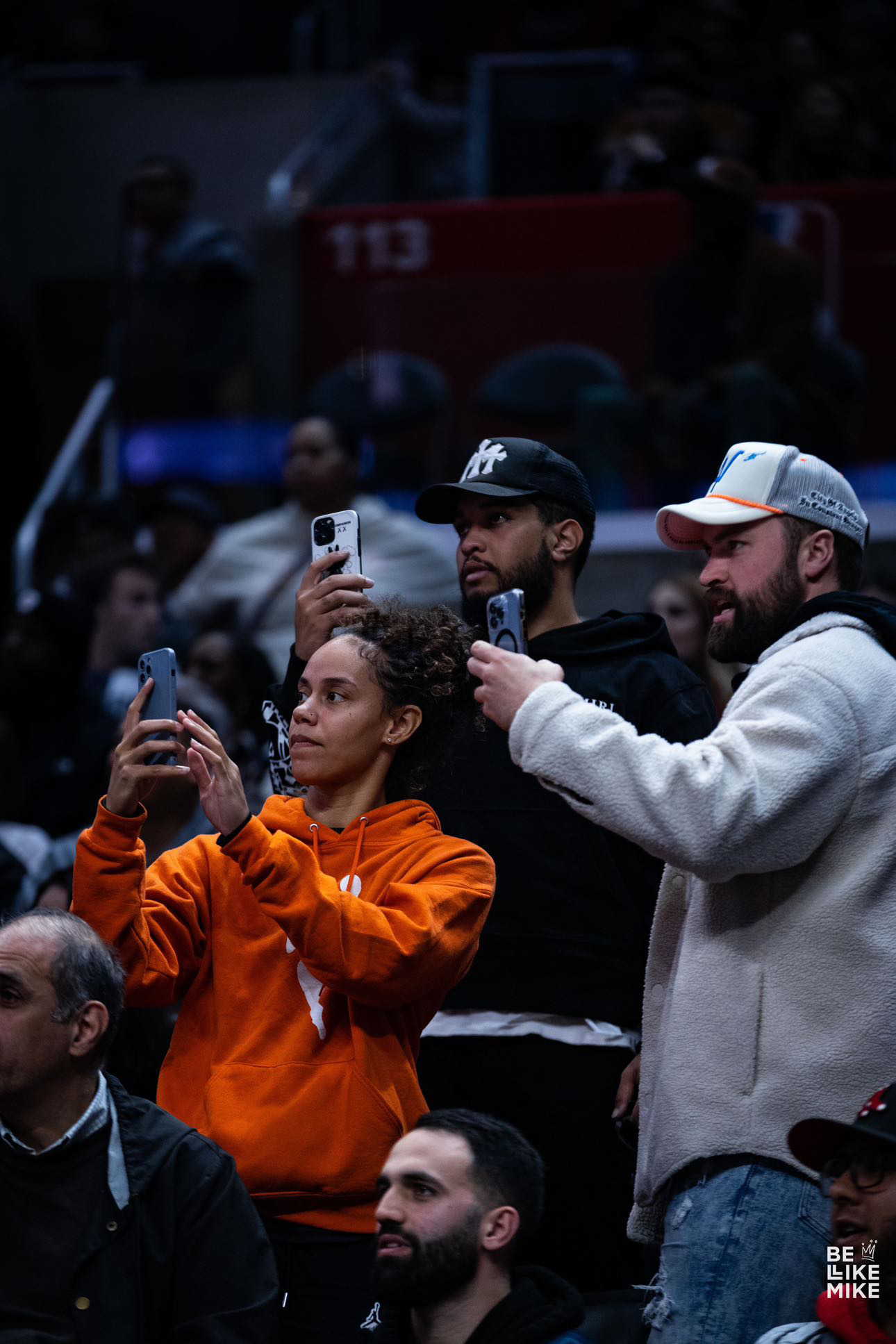 Izzy on set with creator